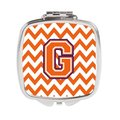 Carolines Treasures Letter G Chevron Orange and Regalia Compact Mirror CJ1062-GSCM